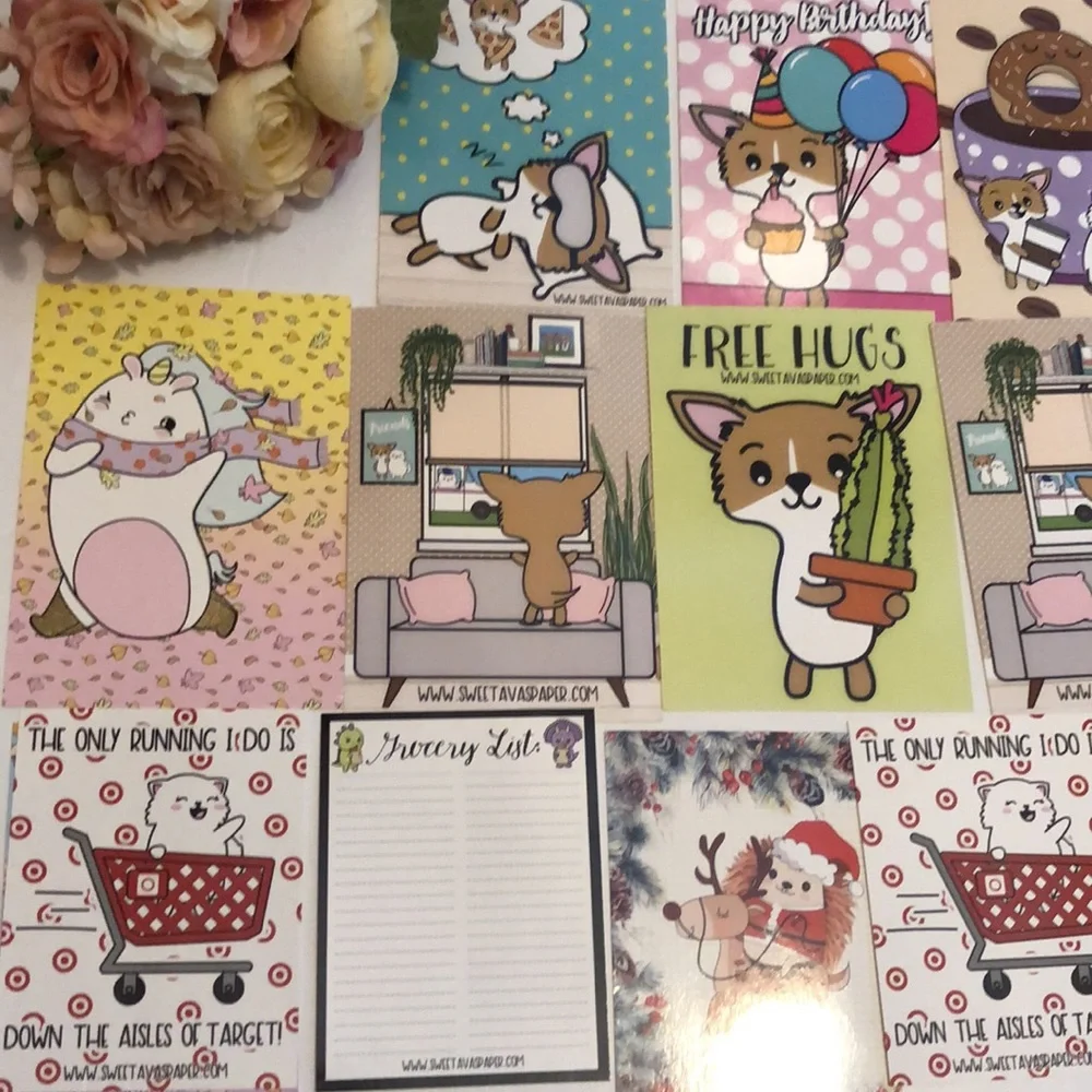 Sweet Ava’s Paper Planner Cards Planner Cards Cute Sweet Ava’s planner cards